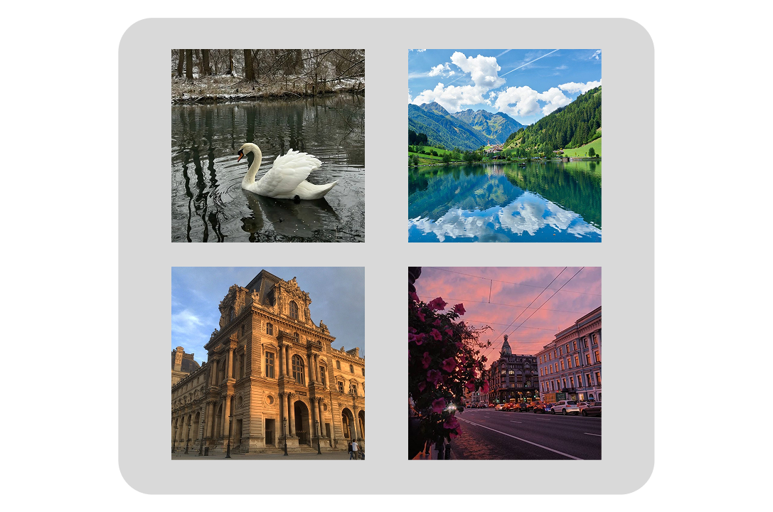Which photos work best for a video message